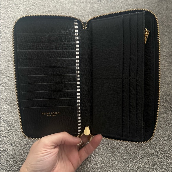 Henri Bendel Petrol Iridescent Zip-Around Zippy Wallet - Picture 5 of 7